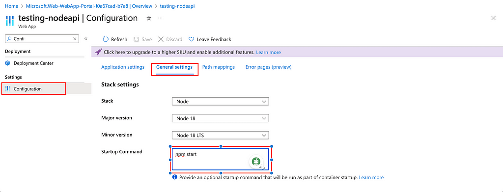 Deploying a Node.js Express API to Azure Web App with GitHub